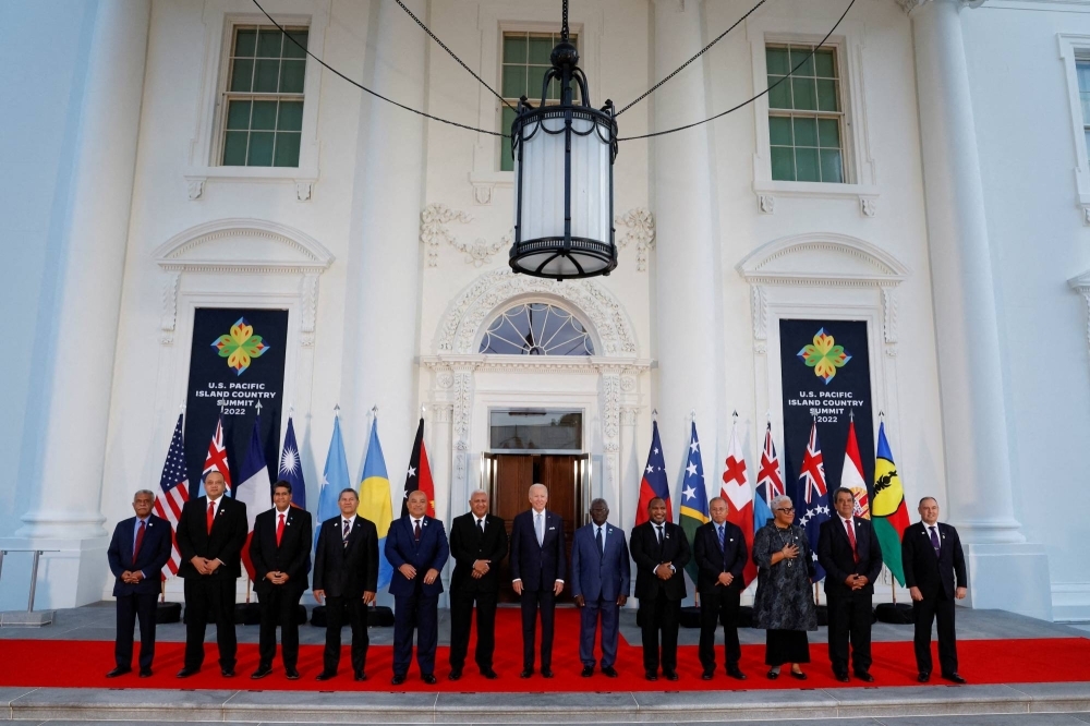 U.S. President Joe Biden and other leaders during the U.S.-Pacific Island Country Summit at the White House in Washington last September.