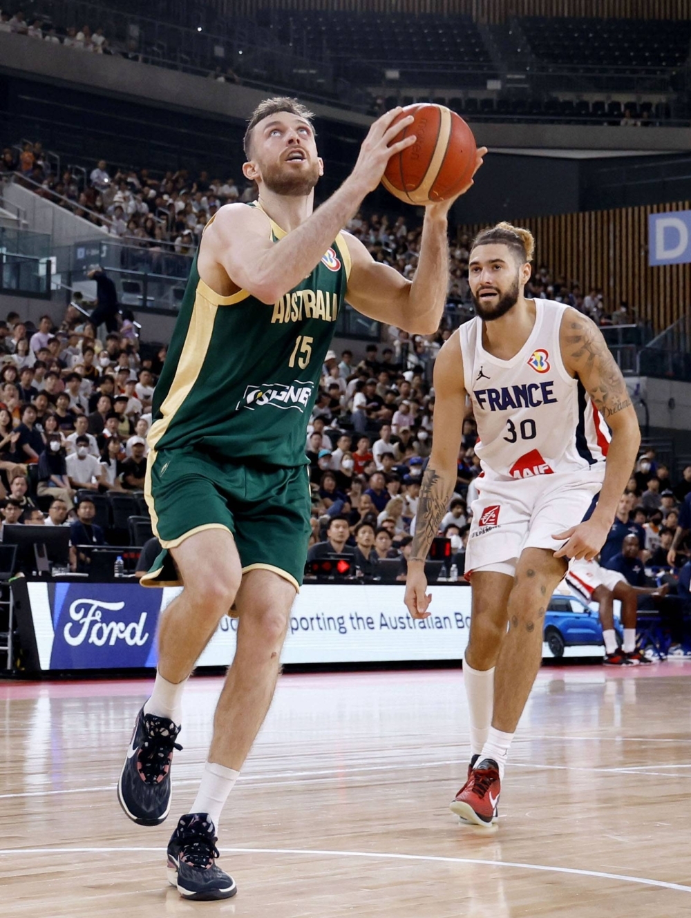 Australian forward Nick Kay scored 12 points in his team's win over France at Ariake Arena on Sunday.