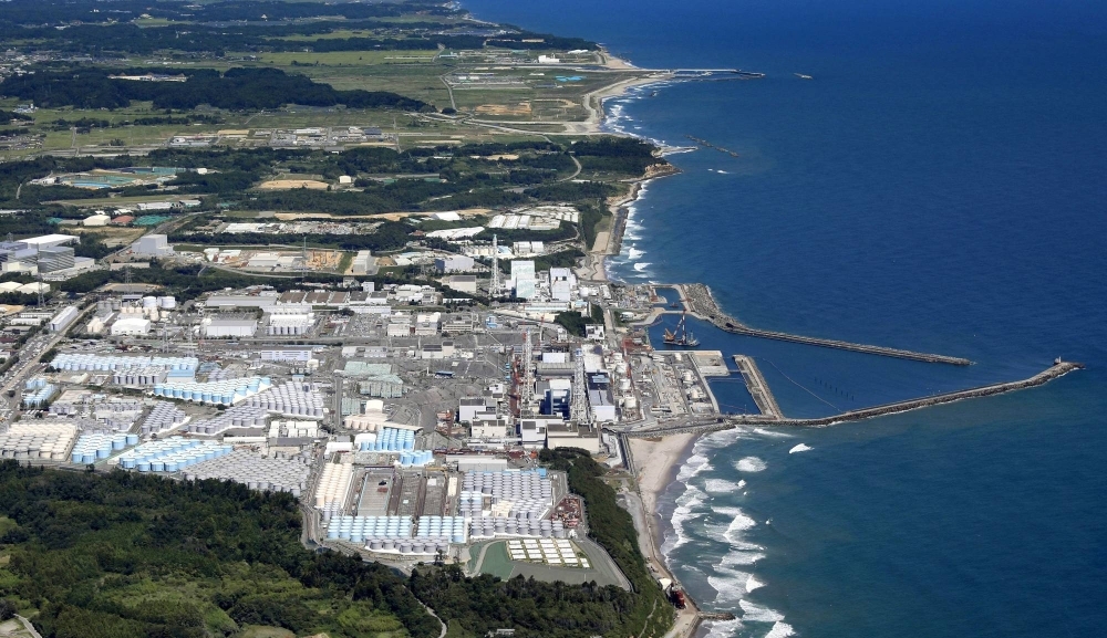 Storage tanks containing treated water on the grounds of the Fukushima No. 1 nuclear power plant earlier this week. Tokyo Electric Power Company Holdings, the plant’s operator, started releasing some of the water into the sea on Thursday. 