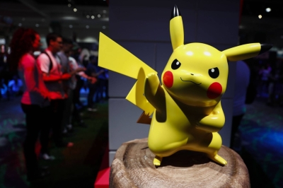 A statue of Pokemon character Pikachu is seen during the E3 Electronic Entertainment Expo in Los Angeles.