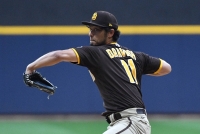 Yu Darvish of the San Diego Padres has been placed on the 15-day injured list with right elbow inflammation. | Michael McLoone / USA TODAY Sports / Via Reuters