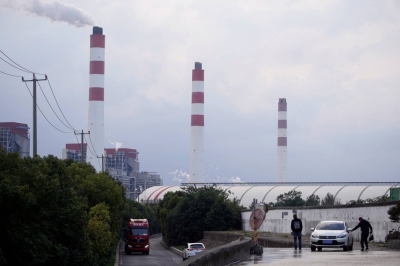 A coal-fired power plant in Shanghai in October 2021