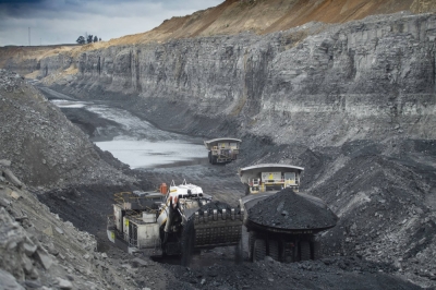 Load and haul operations at Thungela's thermal coal mining operation, Isibonelo Colliery (formerly Anglo American), in Mpumalanga Province, South Africa, in March 2019