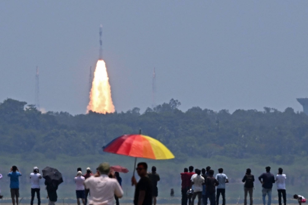 India's ambitious space program blasted off Saturday on a four-month voyage to the center of the solar system, a week after the country's successful unmanned moon landing.
