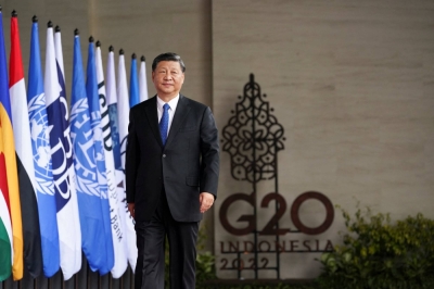 Chinese leader Xi Jinping arrives for the Group of 20 leaders' summit in Bali, Indonesia, last November. Xi is set to skip this year's G20 summit in India, marking a major shift in how he operates. 