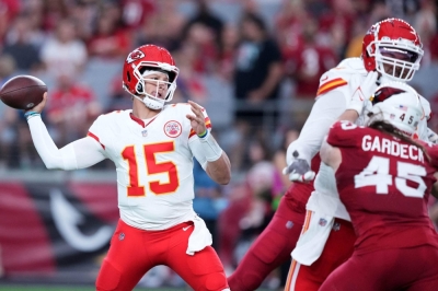 Chiefs quarterback Patrick Mahomes is 5-0 in Week 1 games.