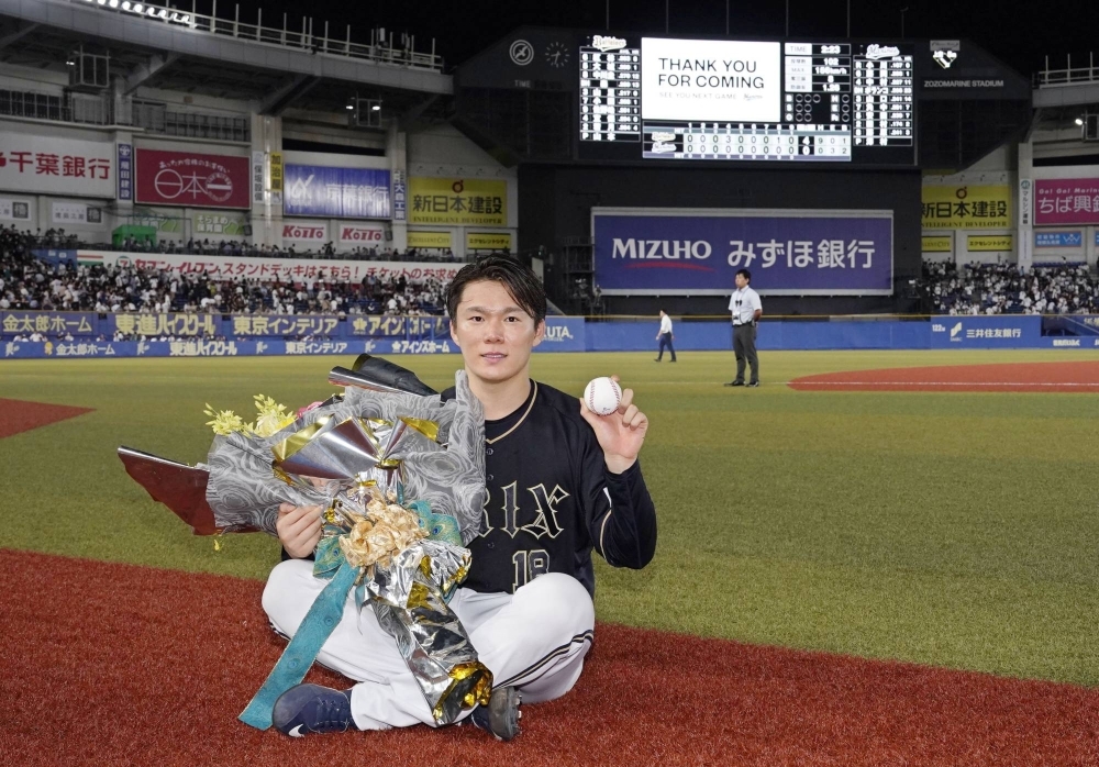 Yoshinobu Yamamoto's second career no-hitter was also the 100th such game in Japanese professional baseball history.