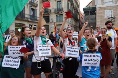 Former Spanish football federation chief Luis Rubiales' forced kiss on player Jenni Hermoso drew global protests from women's rights advocates.