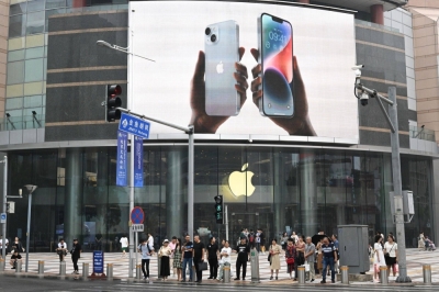 An Apple store in Beijing. The iPhone has increased its percentage of total smartphones sold around the world while expanding its share of sales in four of the world’s largest regions: China, Japan, Europe and India.