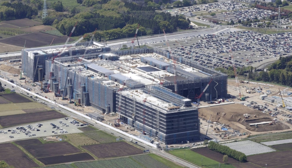 A TSMC plant under construction in Kikuyo, Kumamoto Prefecture