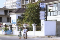 A resort hotel in Sihanoukville, Cambodia, where 19 Japanese people believed to be members of a fraud group were staying and later deported in April | Kyodo