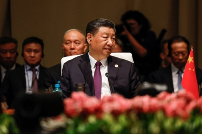 Chinese President Xi Jinping at the BRICS summit in South Africa on Aug. 23