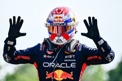 Red Bull's Max Verstappen is on a 10-race winning streak.