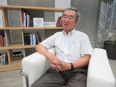 Kiyotaka Akasaka, a former U.N. undersecretary-general for communications and public information, speaks in an interview at the Nippon Communications Foundation in Tokyo on Thursday.
