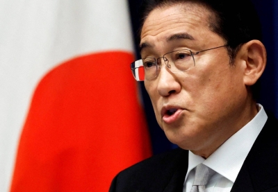 Prime Minister Fumio Kishida speaks during a news conference last Wednesday following a Cabinet reshuffle.