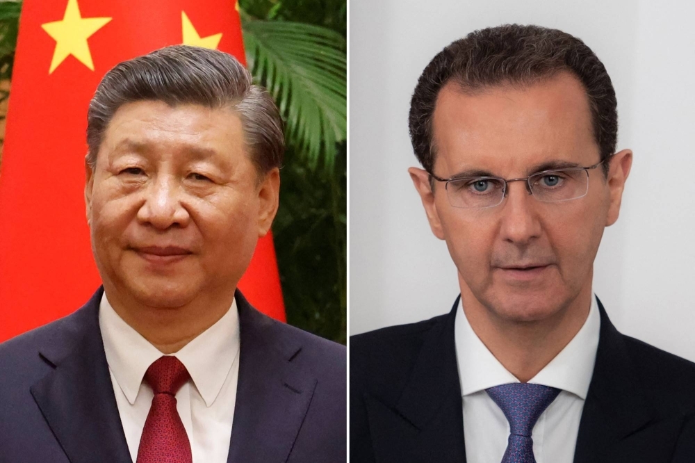 China's Xi Jinping (left) will attend the Asian Games opening ceremony in host city Hangzhou and meet with Syrian President Bashar Assad along with other visiting leaders there, state media said Thursday.