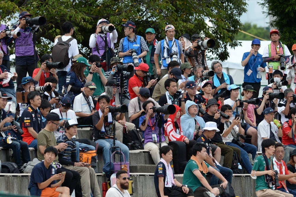 One corner of Suzuka Circuit is reserved for fan photographers.