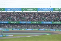 Fans fill the stands near Turn 2 at Suzuka Circuit ahead of Friday's first practice session. | Dan Orlowitz