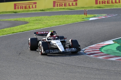 Yuki Tsunoda in action during qualifying for the Japanese Grand Prix on Saturday at Suzuka Circuit. 
