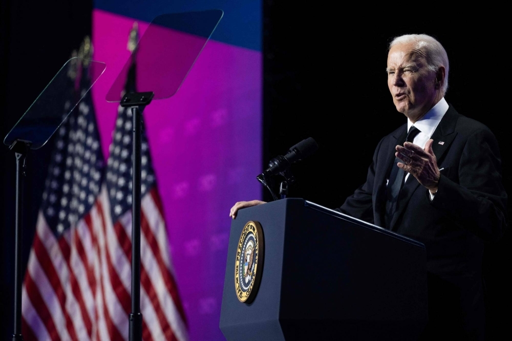 U.S. President Joe Biden speaks during the Congressional Hispanic Caucus Institute 46th Annual Gala at the Walter E. Washington Convention Center in Washington on Thursday.