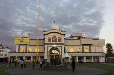 The Guru Nanak Sikh Gurdwara, where Hardeep Singh Nijjar was shot and killed in the parking lot in June, in Surrey, British Columbia, Canada, on Wednesday. The violent, professional-style killing of Nijjar now lies at the center of a diplomatic clash between Canada and India that comes just as Western allies have been trying to strengthen ties with the Indian government of Prime Minister Narendra Modi. 