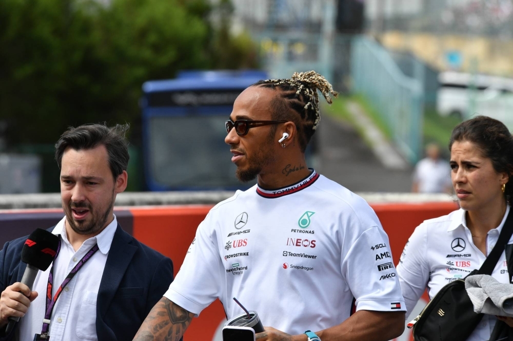 Mercedes driver Lewis Hamilton ahead of Sunday's race 