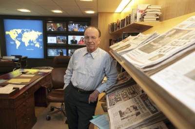 Rupert Murdoch in his office in New York in 2007. Murdoch's decision to step down from the boards of News Corp. and Fox Corp. marks the end of a decadeslong media career.