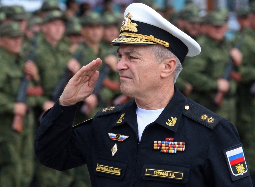 Commander of the Russian Black Sea Fleet Vice-Admiral Viktor Sokolov in September 2022