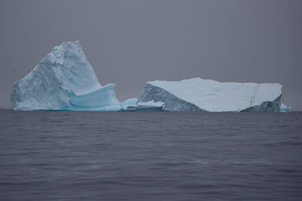 An iceberg floats near Two Hummock Island, Antarctica, in 2020.