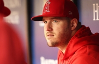 Mike Trout batted .263 with 18 home runs and 44 RBIs in 82 games this season for the Angels. | USA Today / via Reuters