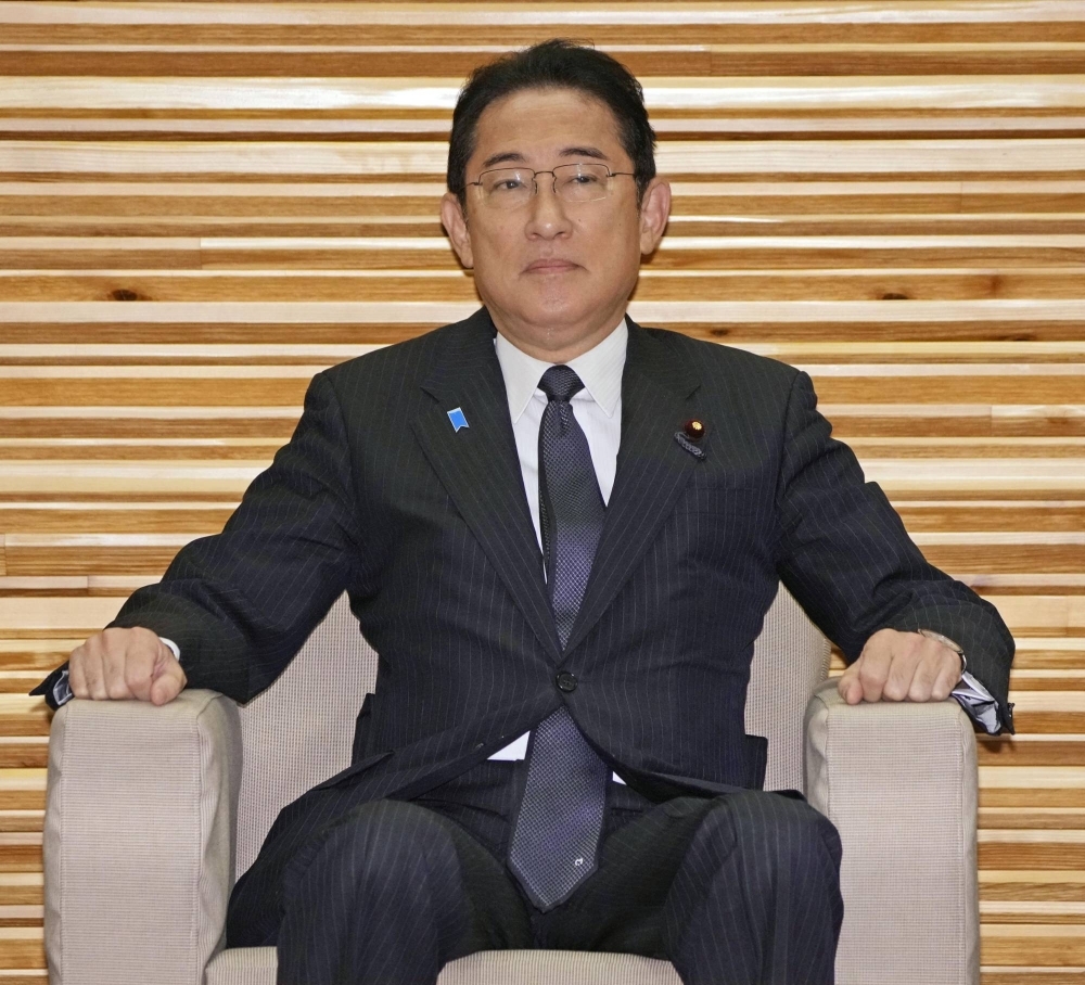 Prime Minister Fumio Kishida attends a Cabinet meeting at the Prime Minister's Office on Tuesday.