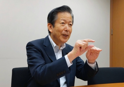 Komeito leader Natsuo Yamaguchi in Tokyo on Tuesday