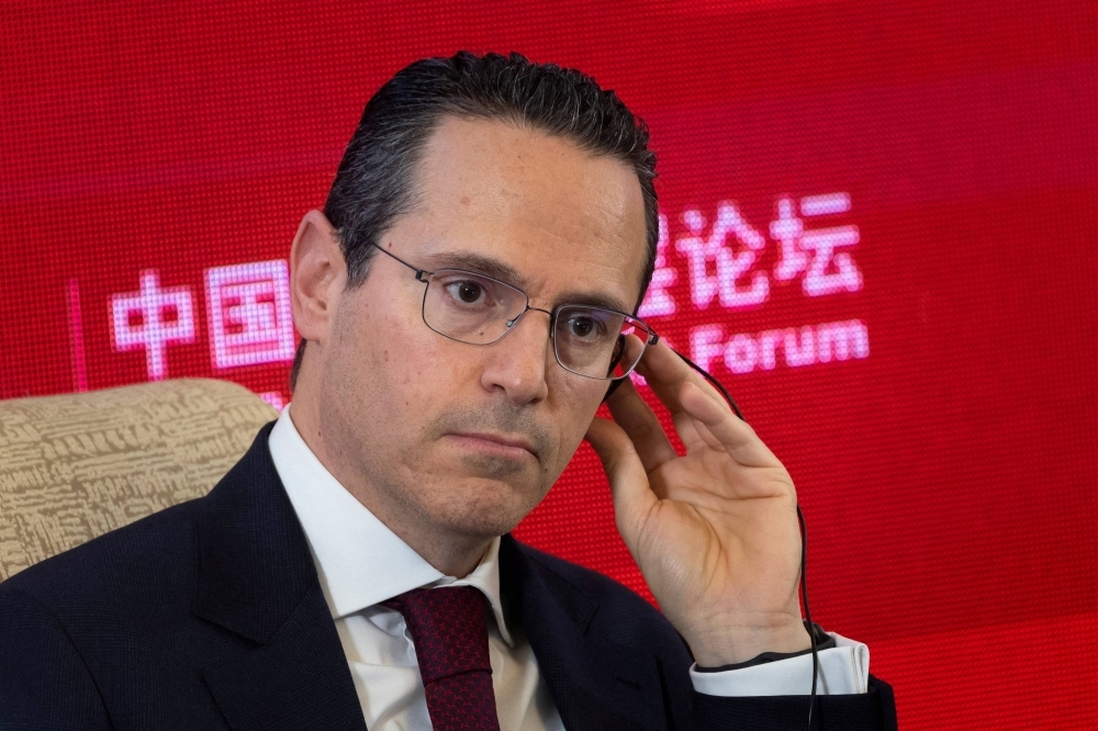Shell CEO Wael Sawan attends the China Development Forum 2023 in Beijing on March 25. At an investor day in June, Sawan outlined plans to slow investment in renewables and low-carbon business as part of a strategy to boost returns.