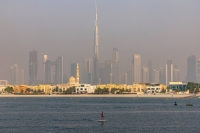 The Jumeirah Beach district of Dubai, United Arab Emirates. San Francisco-based Vesta wants to dump ground-up olivine on beaches and into seawater in an attempt to speed up the ocean’s natural ability to remove carbon dioxide. | Bloomberg