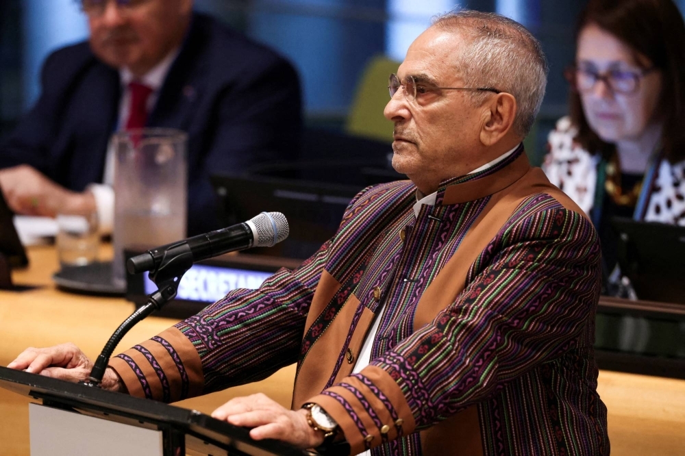 Jose Ramos-Horta, president of East Timor, speaks during an event in New York City on Sept. 18.