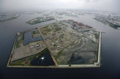 Yumeshima, an artificial island in Osaka Bay, where a casino resort is expected to be built