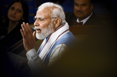Indian Prime Minister Narendra Modi address a joint meeting of Congress at the Capitol in Washington in June.