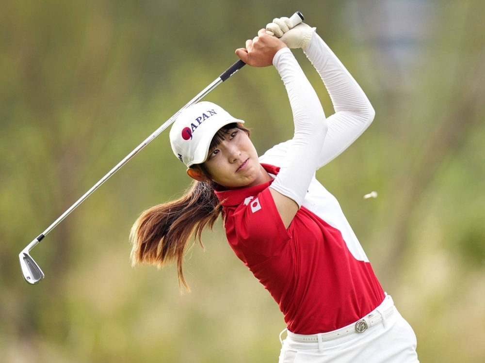 Saki Baba carded a 5-over 77 on Sunday to register a 6-under 282 finish at the Asian Games women's singles golf tournament in Hangzhou, China, on Sunday.