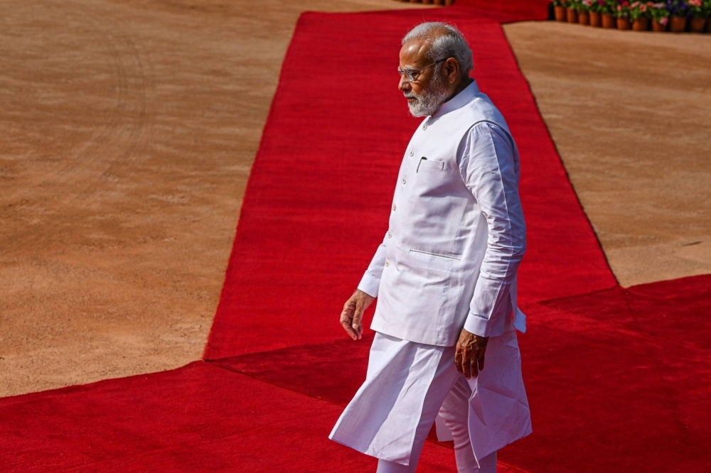 Indian Prime Minister Narendra Modi. Press freedom in India has plummeted since Modi came to power in 2014, rights activists and opposition lawmakers say, with Reporters Without Borders warning that such freedom is "in crisis" in the country.
