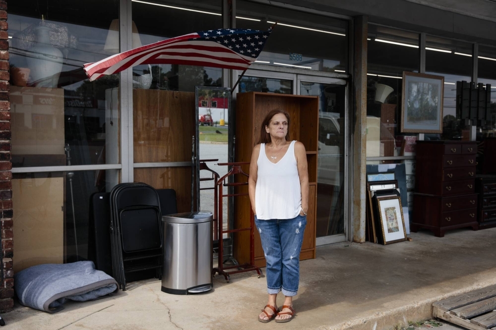 Bianca Vara, a Democrat and grandmother of five, at the flea market where she runs a stall in Chamblee, Georgia, on Thursday. American voters’ broad discontent with the disarray in Washington transcends political parties, race, age and geography. "Disgust isn’t a strong enough word,” said Vara.