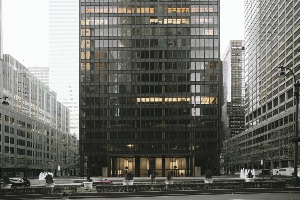The Seagram Building in New York on April 24. Three years into a mass workplace experiment, we are beginning to understand more about how work from home is reshaping workers’ lives and the economy.