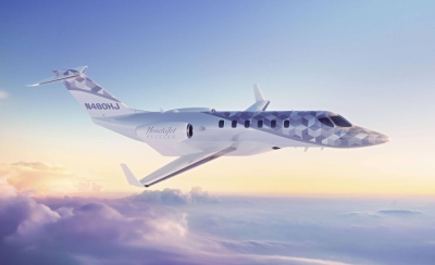 A rendering of "HondaJet Echelon." The new small business jet is expected to make its first flight in 2026.
