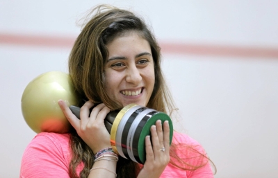 Nour El-Sherbini, the top-ranked women's squash player, has won seven World Squash Championships.