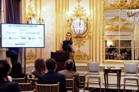 Grace Stanke spoke at the Nuclear Energy Policy Summit 2023 in New York. | Bloomberg