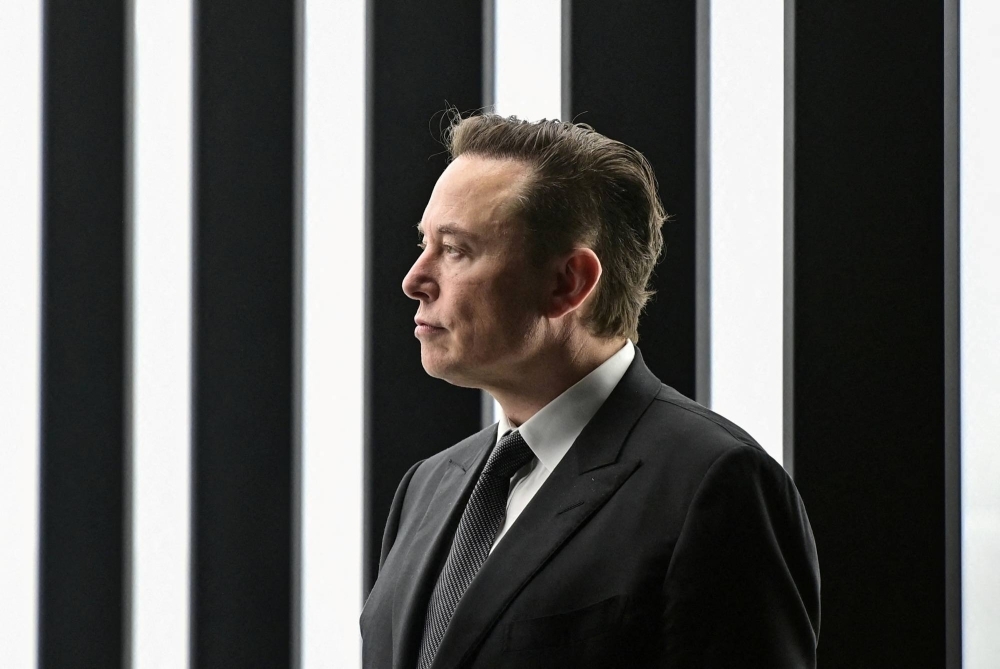 Elon Musk, owner of the X social media platform and carmaker Tesla, attends the opening ceremony of a new Tesla factory in Gruenheide, Germany, in March 2022.