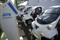 Japan has doubled its target for the installation of electric vehicle charging outlets to 300,000 outlets by 2030. | Bloomberg