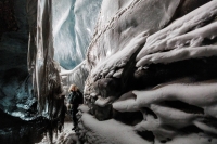 Ice walls inside a glacier cave in Svalbard, Norway | REUTERS
