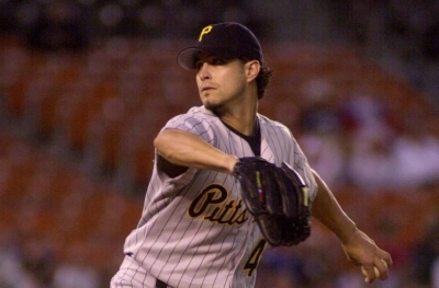 Dan Serafini pitches in a game for the Pittsburgh Pirates in 2000.