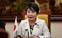 Foreign Minister Yoko Kamikawa has called for a halt in the fighting in Gaza for humanitarian purposes.  | AFP-JIJI