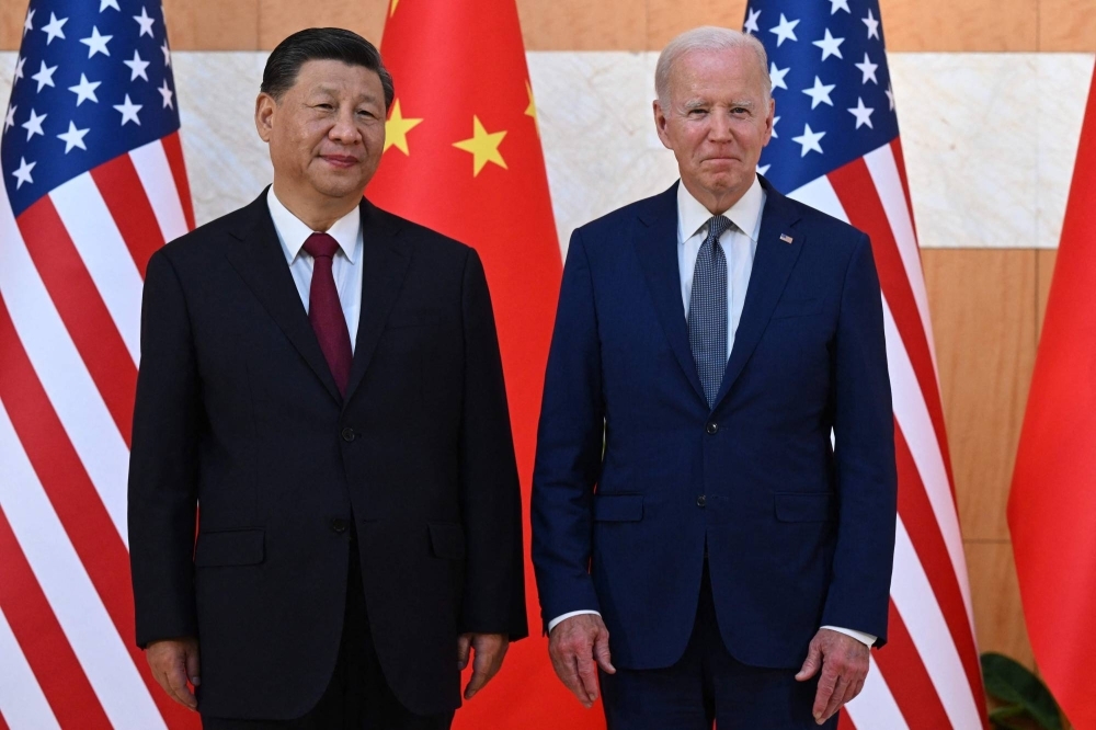 Chinese leader Xi Jinping meets with U.S. President Joe Biden on the sidelines of the Group of 20 summit in Nusa Dua, on the Indonesian resort island of Bali, on Nov. 14, 2022. 
